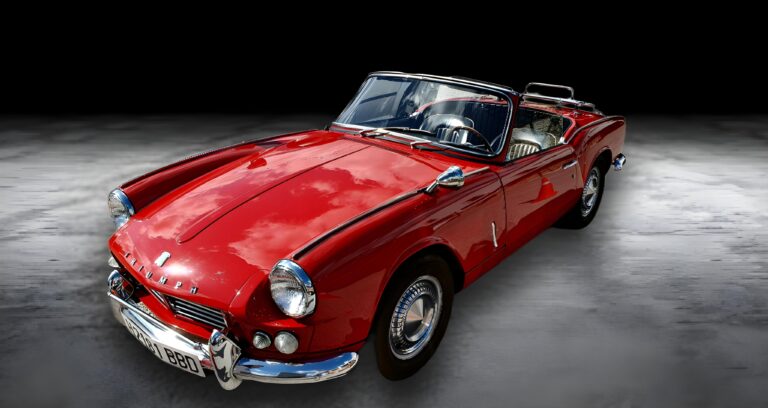 classical red car sportive